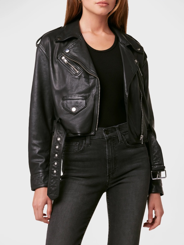 Joe’s Jeans Lambskin Leather Moto Jacket: Size S, New ($798 Retail)